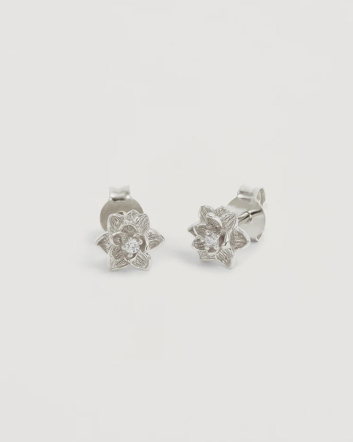 By Charlotte Sterling Silver Bloom Within Lotus Stud Earrings
