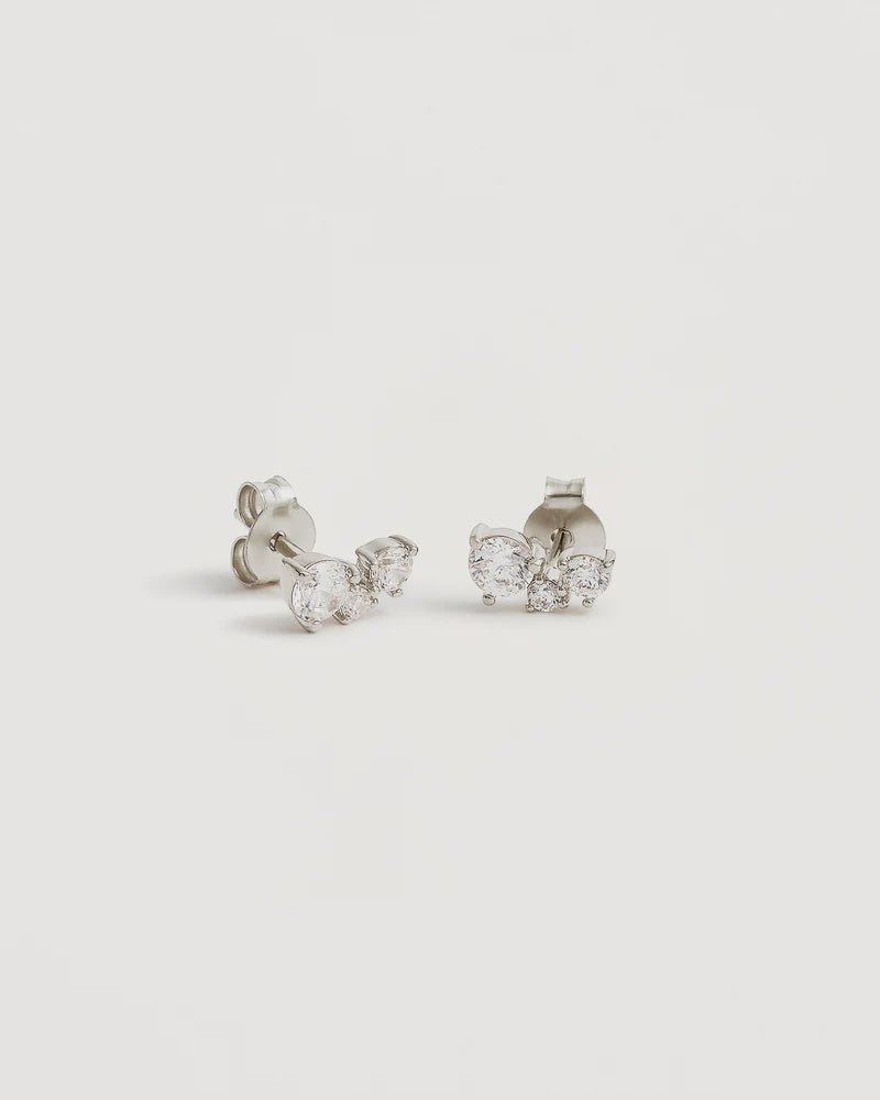 By Charlotte Sterling Silver Whispers Of Love Stud Earrings