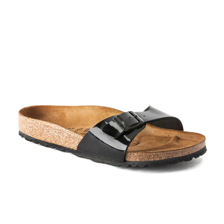 Birkenstock Madrid Black Patent Birko-Flor Regular
