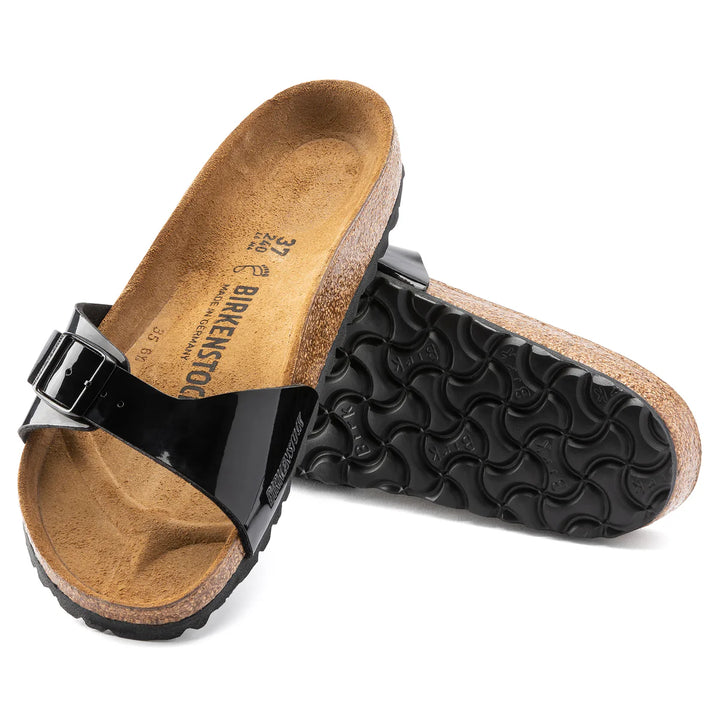 Birkenstock Madrid Black Patent Birko-Flor Regular