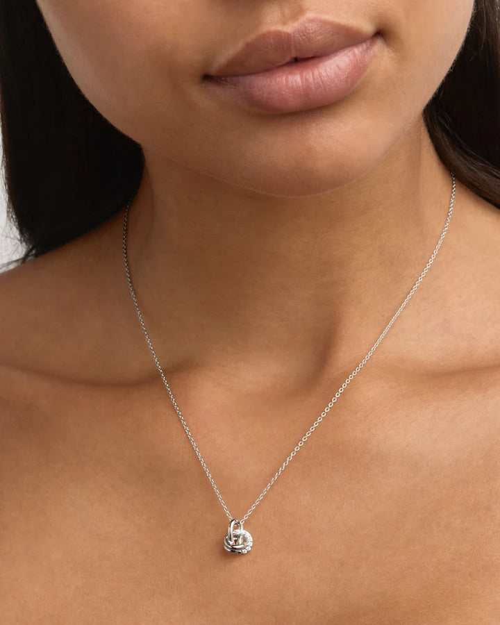 By Charlotte Endless Knot Lab Grown Diamond Necklace - Sterling Silver