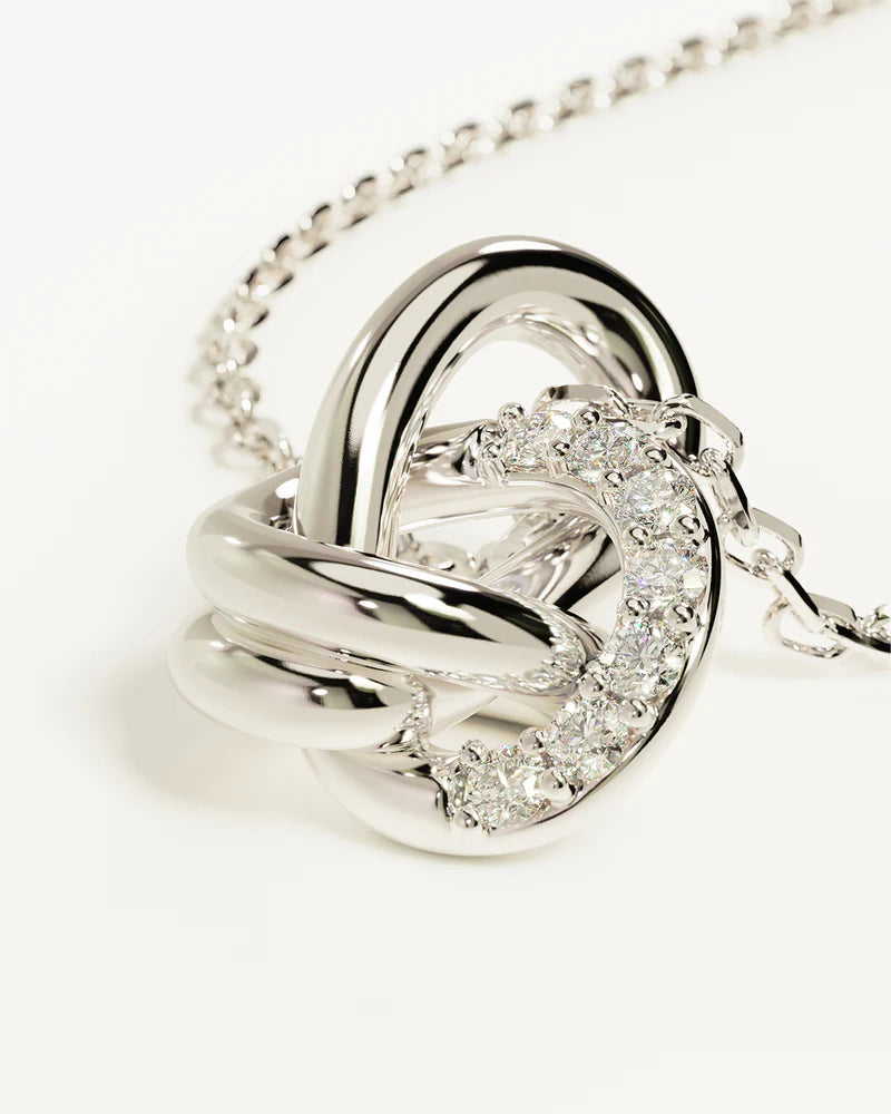 By Charlotte Endless Knot Lab Grown Diamond Necklace - Sterling Silver