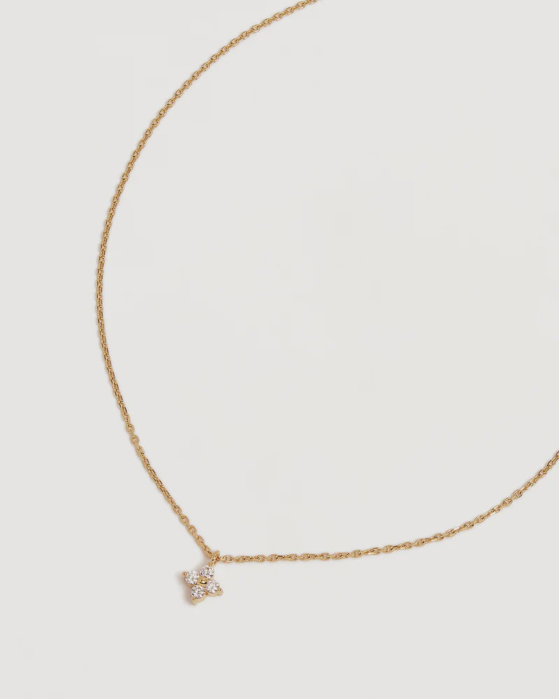 By Charlotte Crystal Bloom Necklace - 18k Gold Vermeil