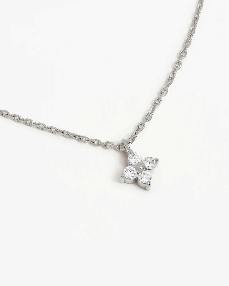 By Charlotte Crystal Bloom Necklace - Sterling Silver