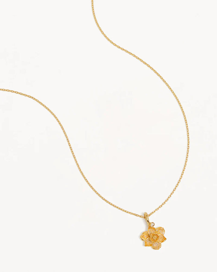 By Charlotte 18k Gold Vermeil Birth Flower Necklace - Narcissus December