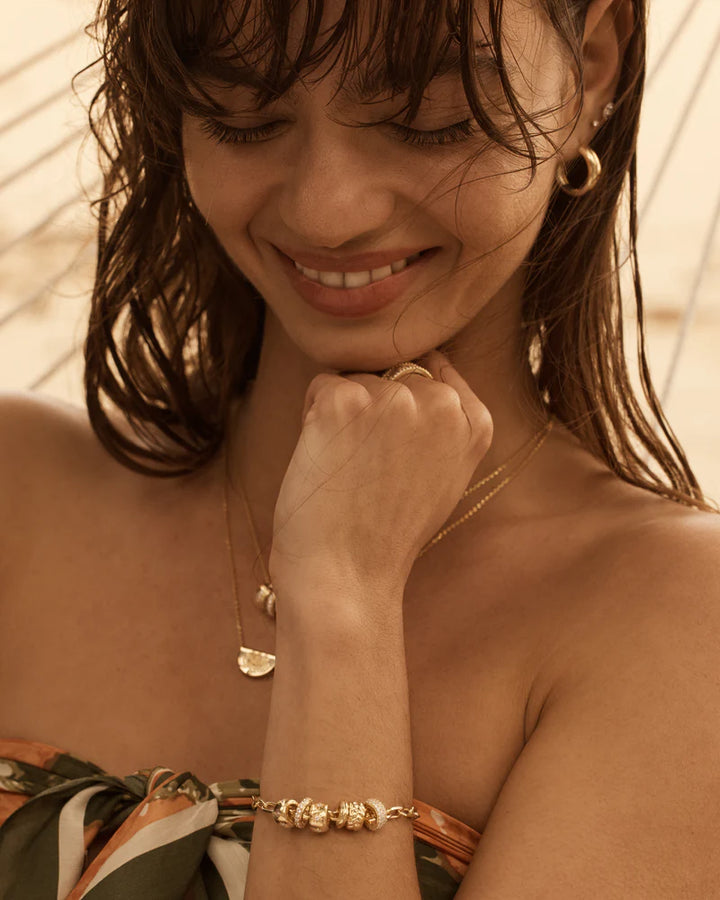 By Charlotte Intertwined Petal Charm-18k Gold Vermeil