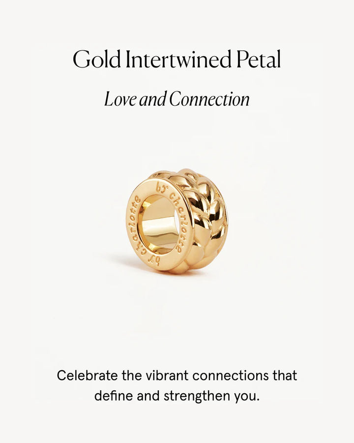 By Charlotte Intertwined Petal Charm-18k Gold Vermeil