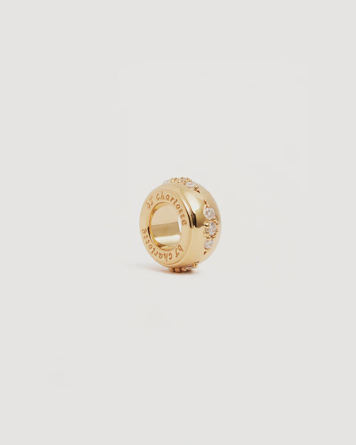 By Charlotte In Bloom Petal Charm-18k Gold Vermeil