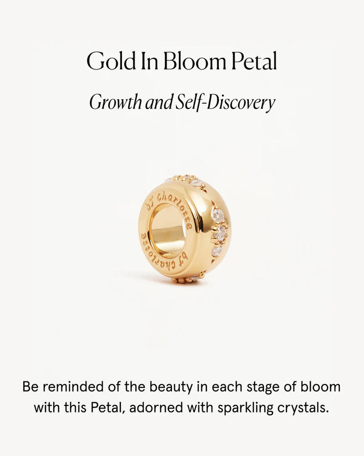 By Charlotte In Bloom Petal Charm-18k Gold Vermeil
