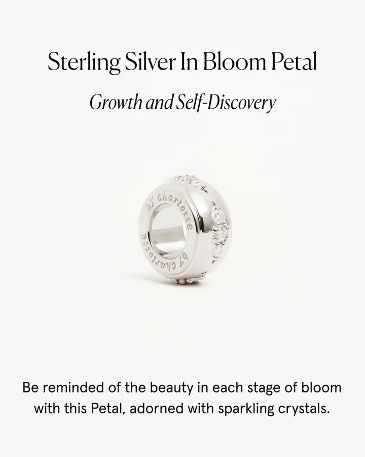 By Charlotte In Bloom Petal Charm-Sterling Silver