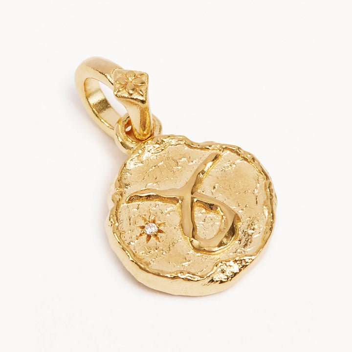 By Charlotte Love Cosmic Zodiac Reversible Annex Link Pendant - Taurus- 18k Gold Vermeil