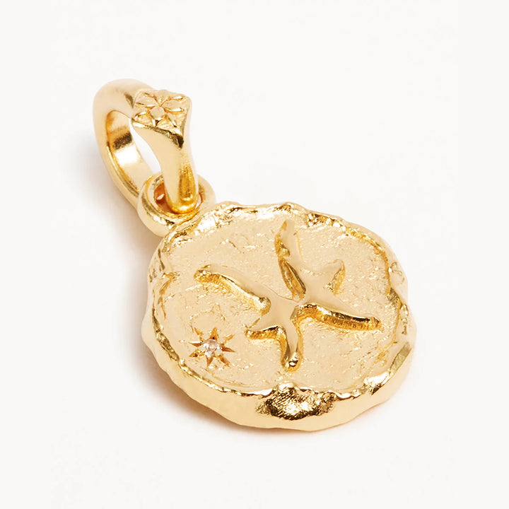 By Charlotte Love Cosmic Zodiac Reversible Annex Link Pendant - Pisces - 18k Gold Vermeil