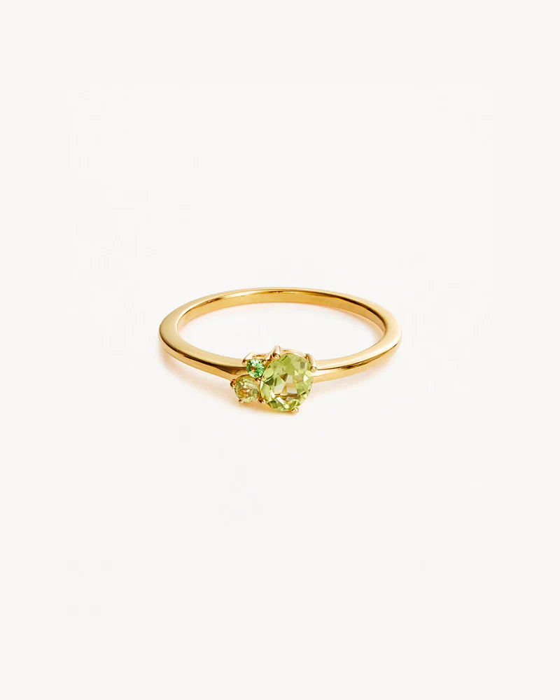By Charlotte Kindred Birthstone Ring-August/Peridot - 18k Gold Vermeil