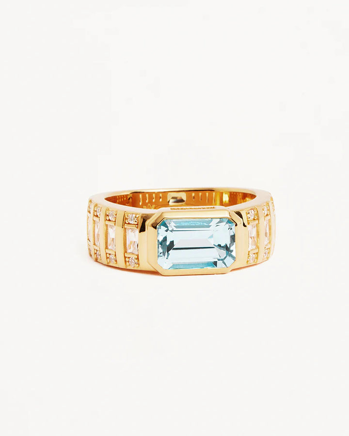 By Charlotte 18k Gold Vermeil Calm Your Soul Topaz Ring