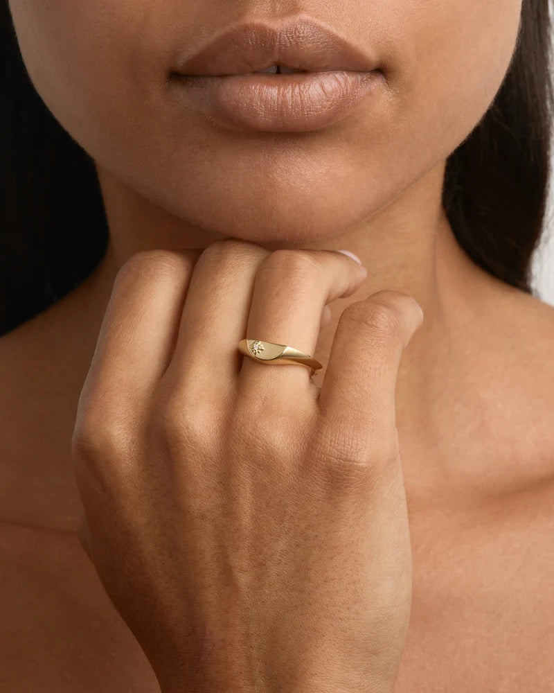 By Charlotte Lotus Ring - 18k Gold Vermeil