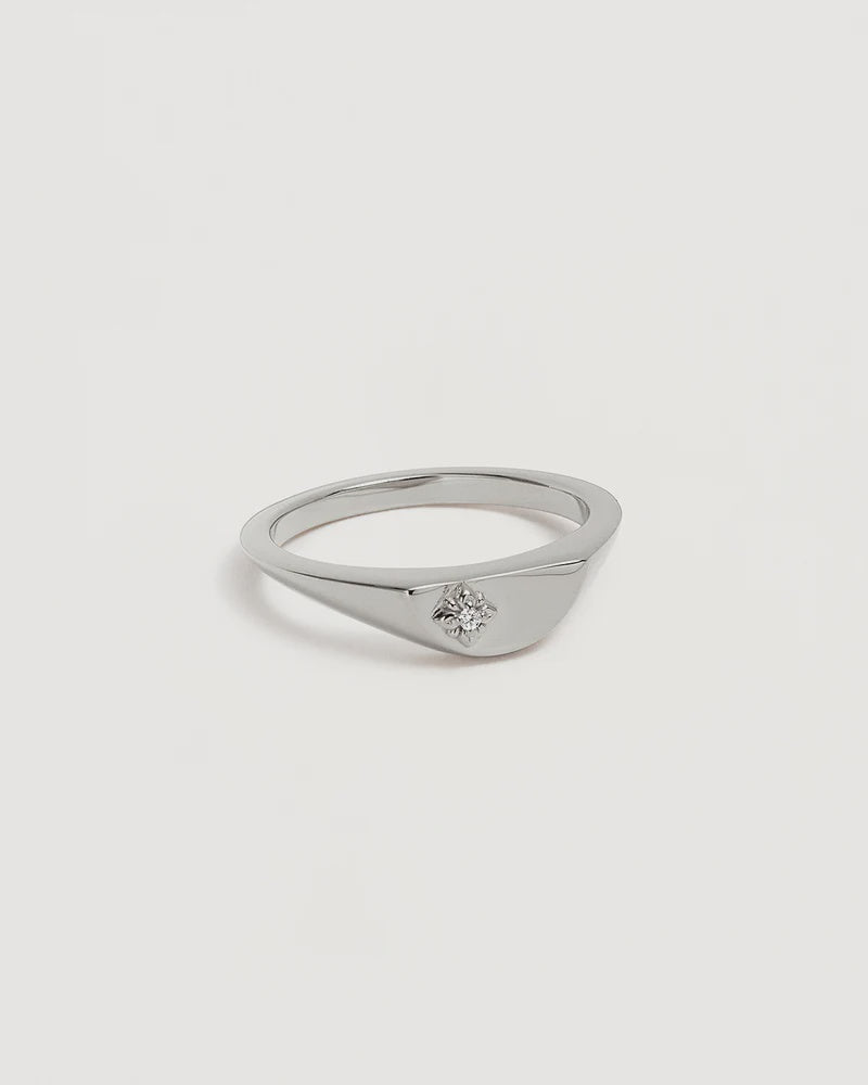 By Charlotte Lotus Ring - Sterling Silver