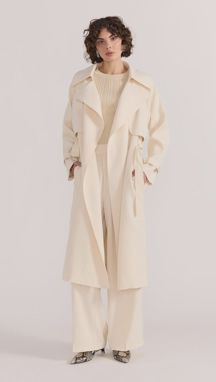 Staple The Label Sabine Trench Coat - Cream