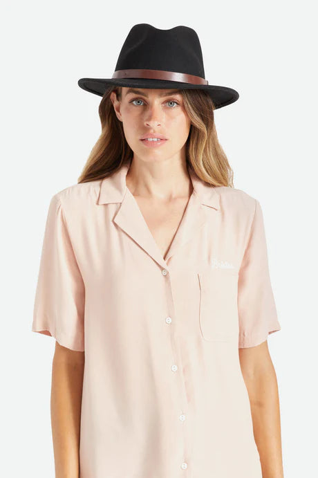 Brixton Messer Felt Fedora - Black