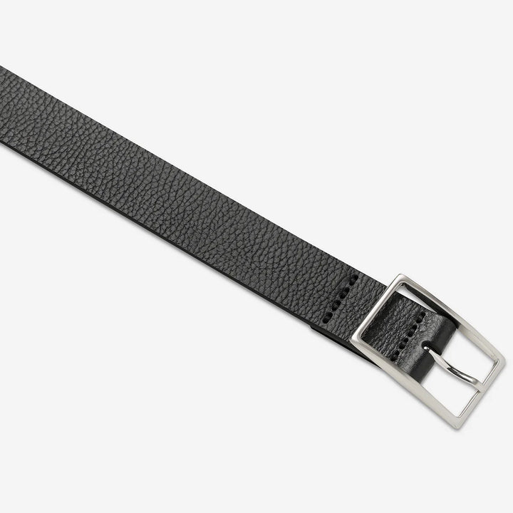 Status Anxiety Getting Real Belt-Black/Silver