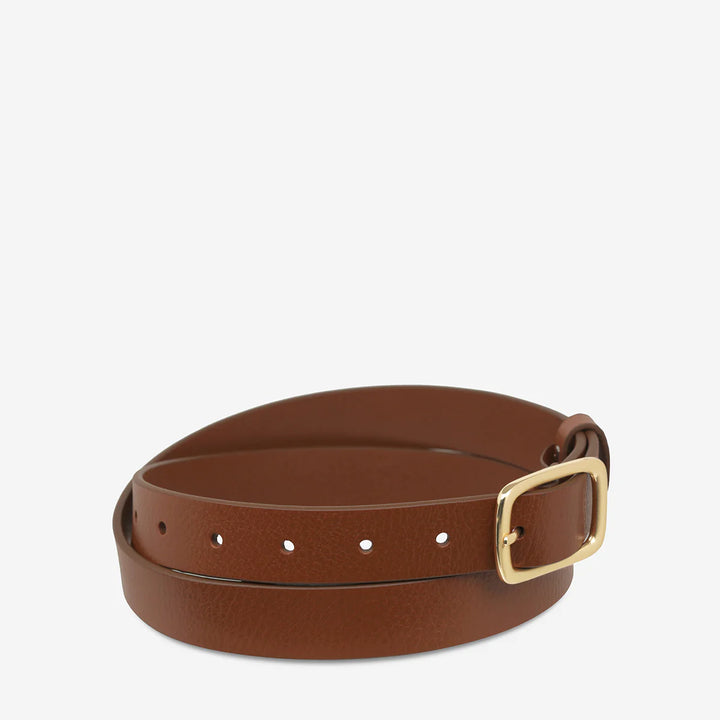 Status Anxiety Nobody's Fault Belt - Tan/Gold