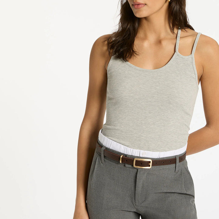 Status Anxiety Muse Leather Belt - Choc/Gold