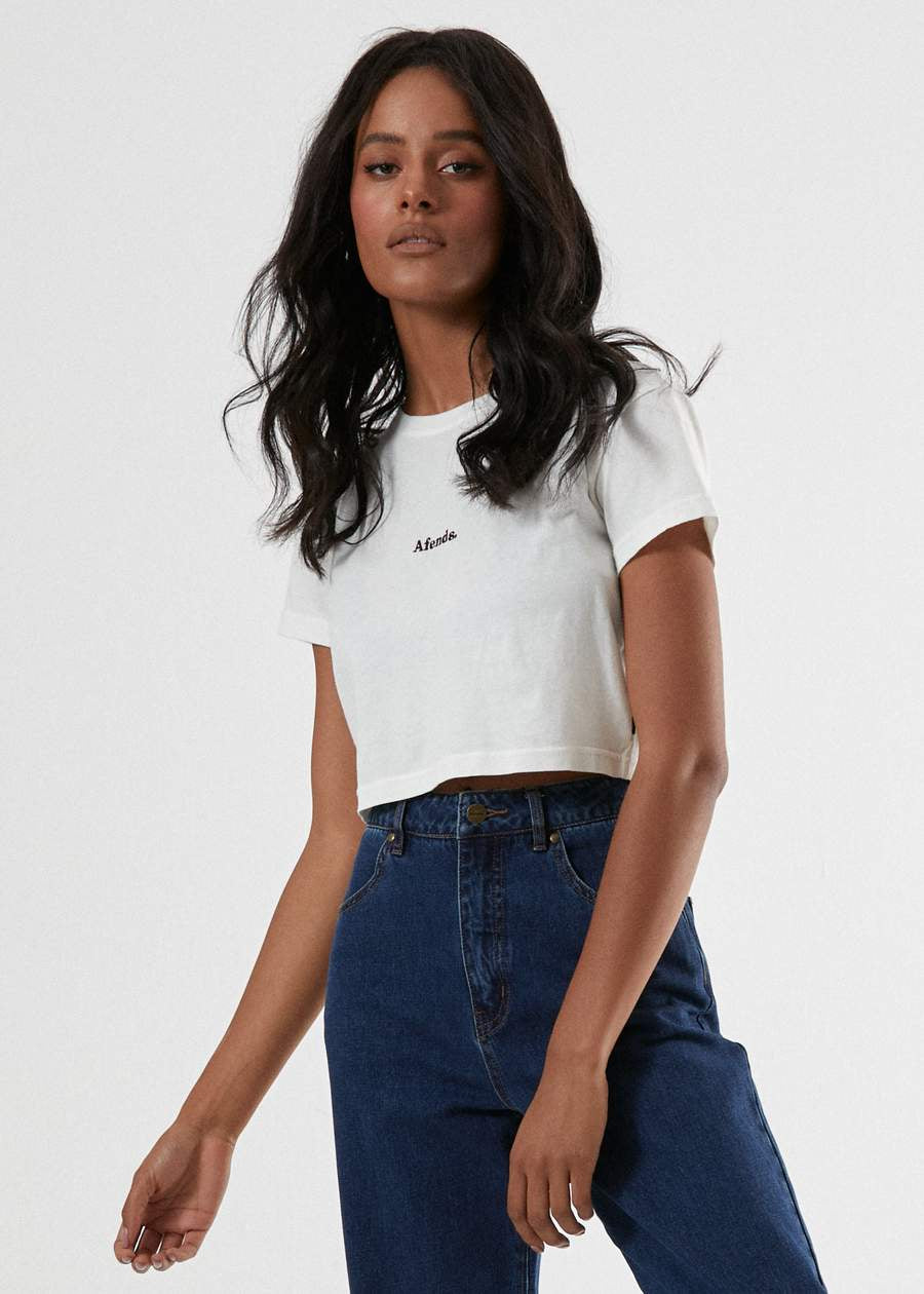 Millie Crop Tee - Cream