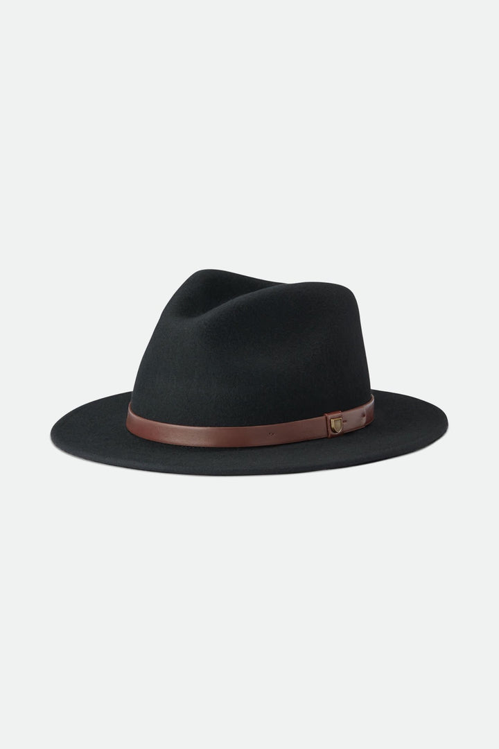 Brixton Messer Felt Fedora - Black