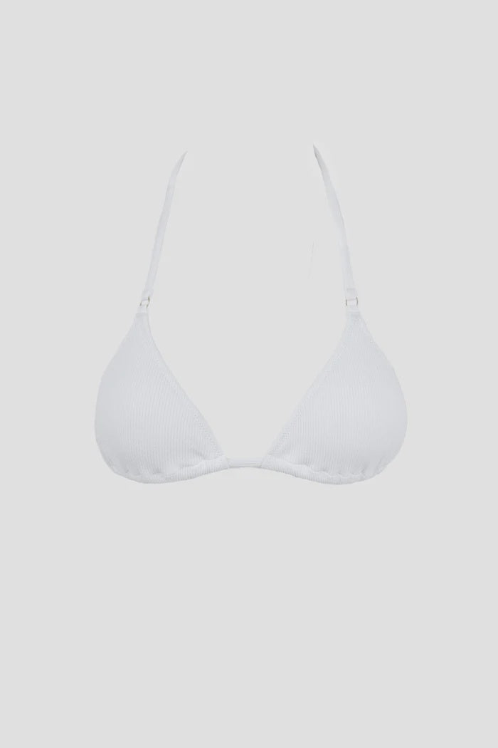 Rhythm Isla Rib Eco Slide Tri Top - White