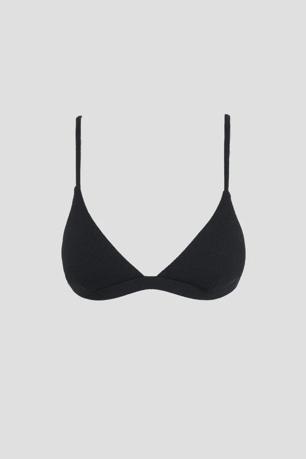 Rhythm Isla Rib Eco Bralette Top-Black