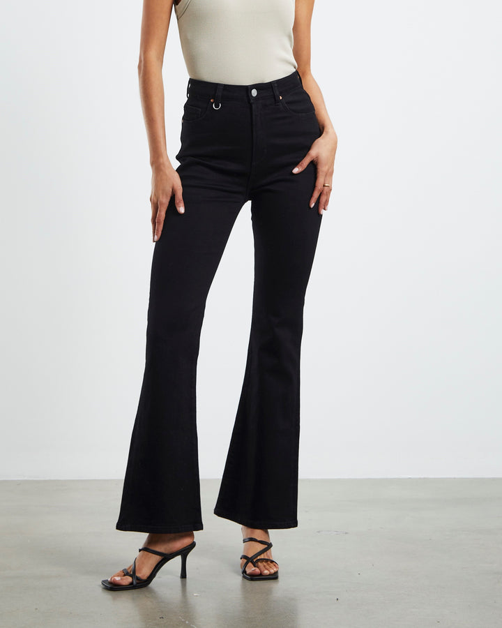 Neuw Denim Debbie Bootcut Jean - Perfect Black - Organic Jet Black