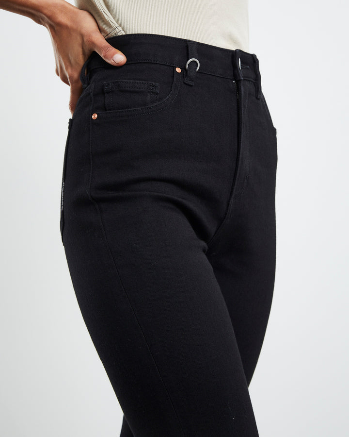 Neuw Denim Debbie Bootcut Jean - Perfect Black - Organic Jet Black