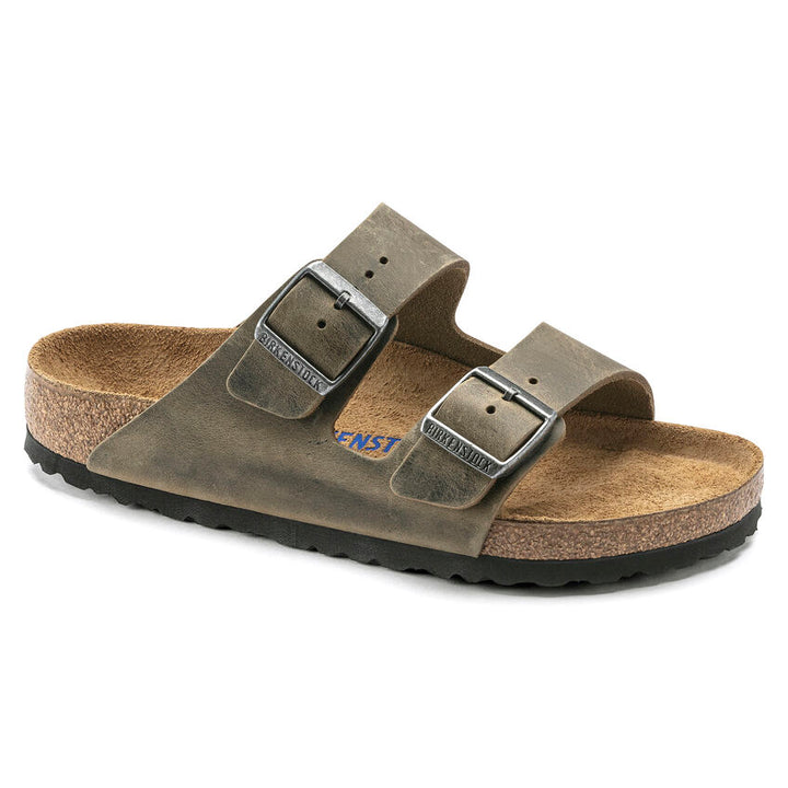 Birkenstock Arizona SFB Faded Khaki Oiled Leather Regular