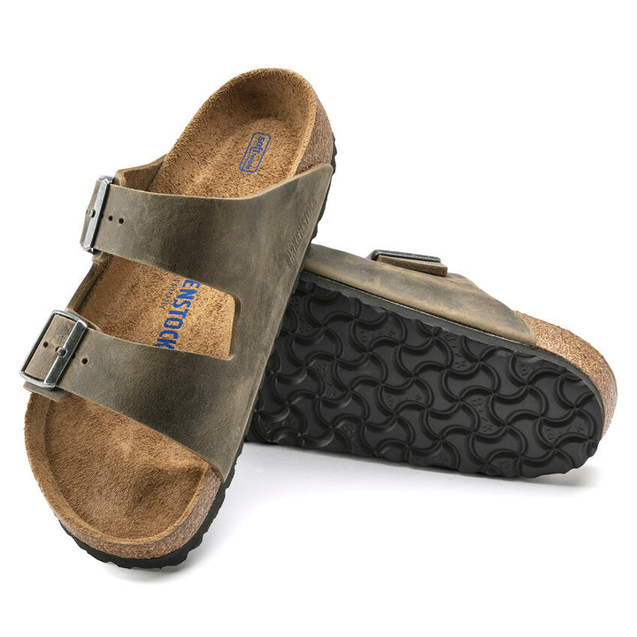 Birkenstock Arizona SFB Faded Khaki Oiled Leather Regular