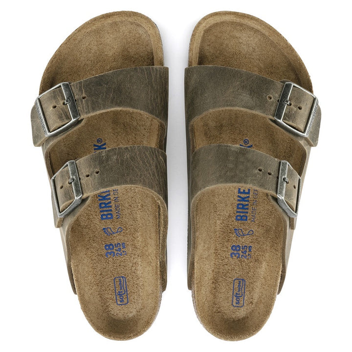Birkenstock Arizona SFB Faded Khaki Oiled Leather Regular