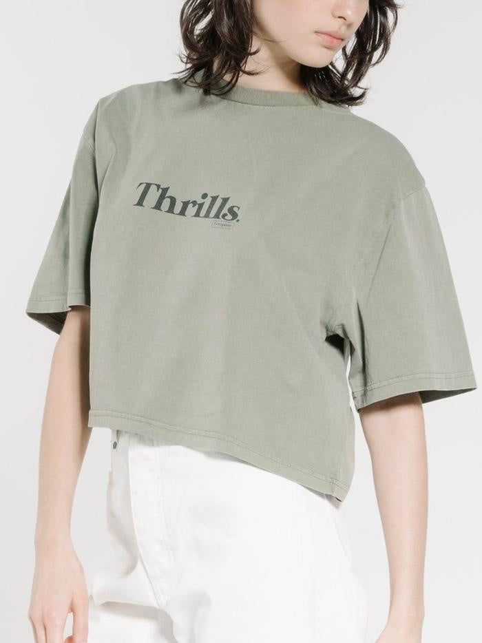 Enchantment Merch Fit Crop Tee- Army Green