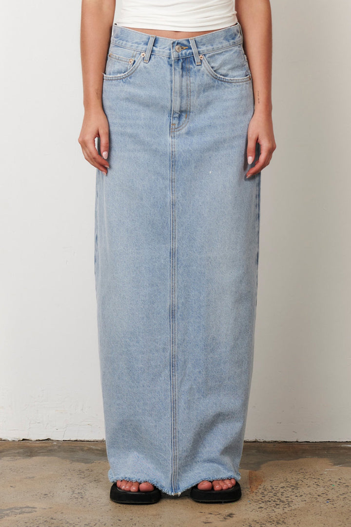 Bayse Hudson Maxi Skirt- Saltwater Blue