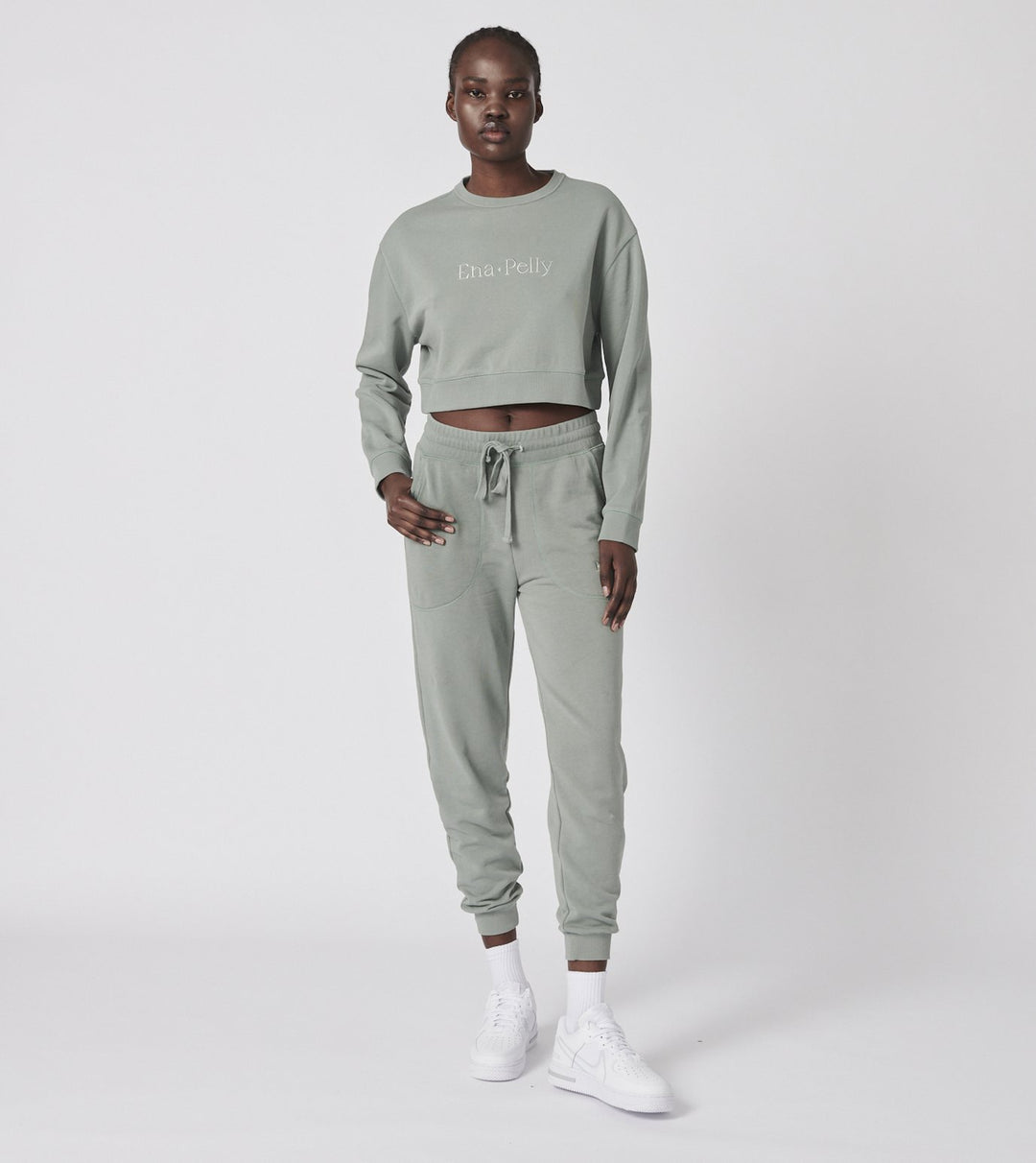 Ena Cropped Sweatshirt - Sage