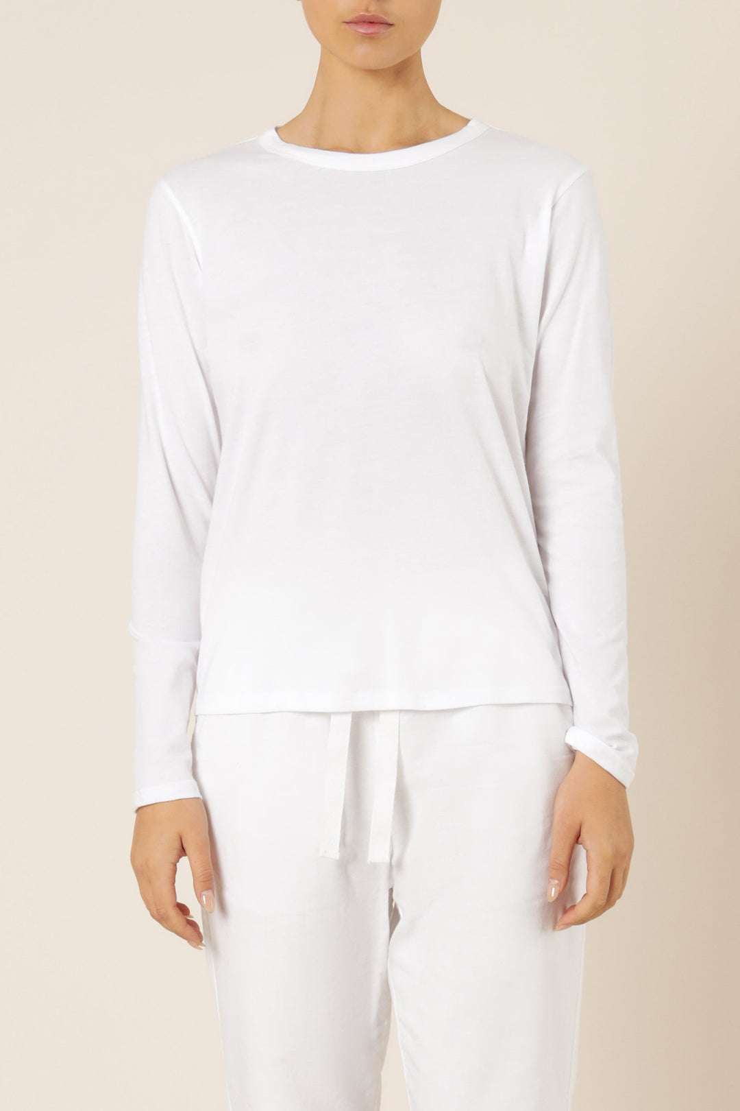 Ava Long Sleeve Tee- White