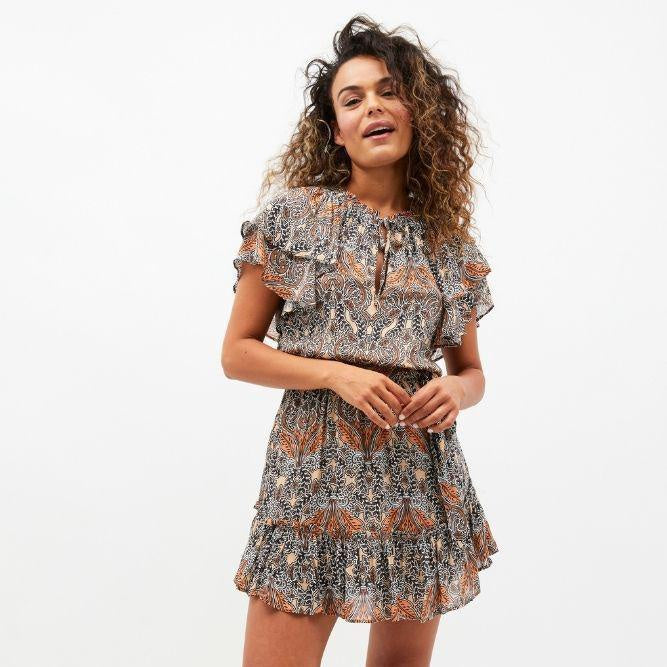 Kelsey Paisley Mini Dress - Multi