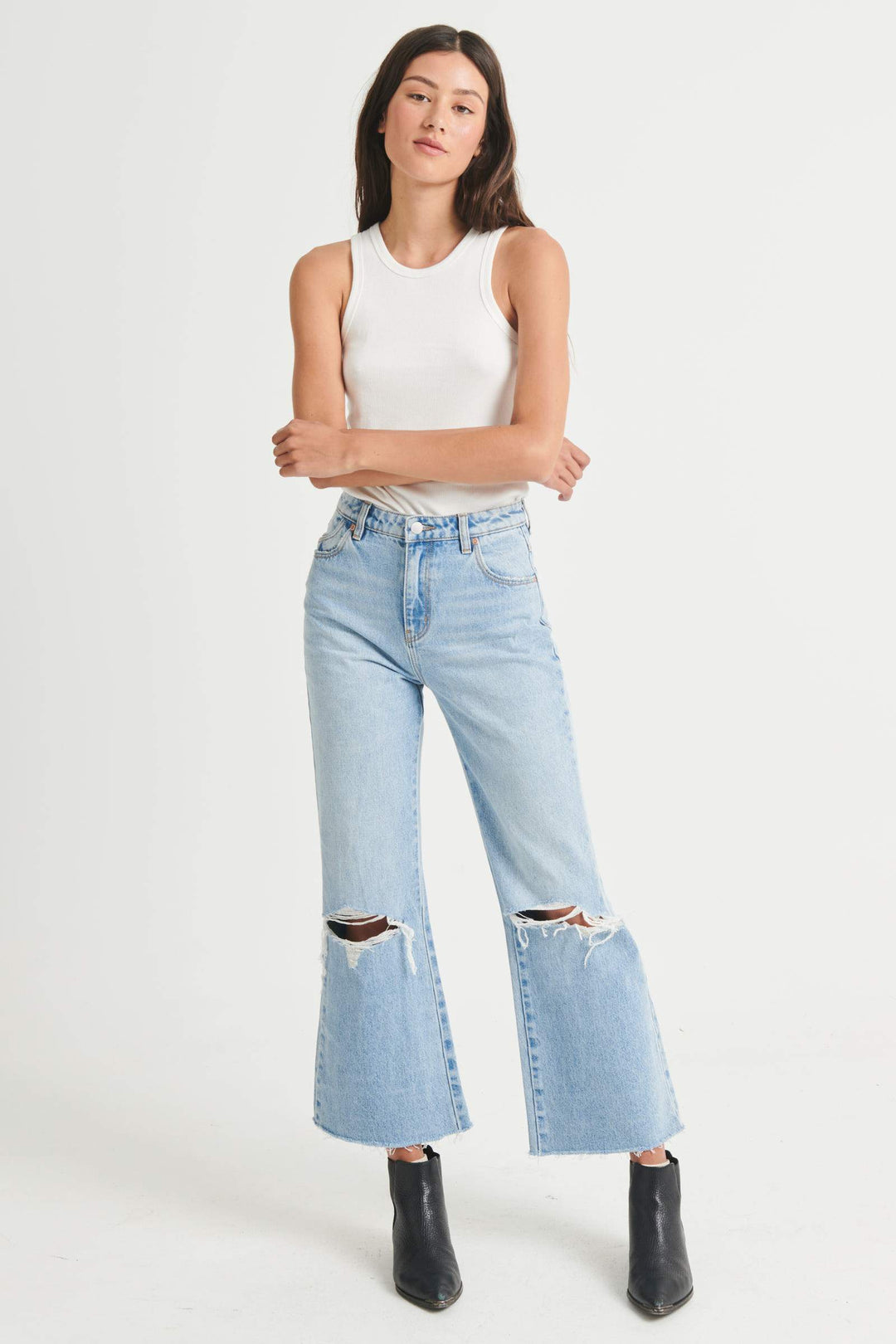 Rolla's Eastcoast Crop Flare Jean - Liv Worn