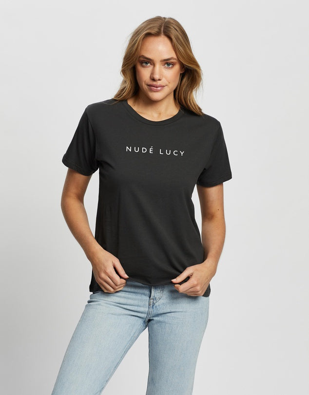 Slogan Tee-Washed Black