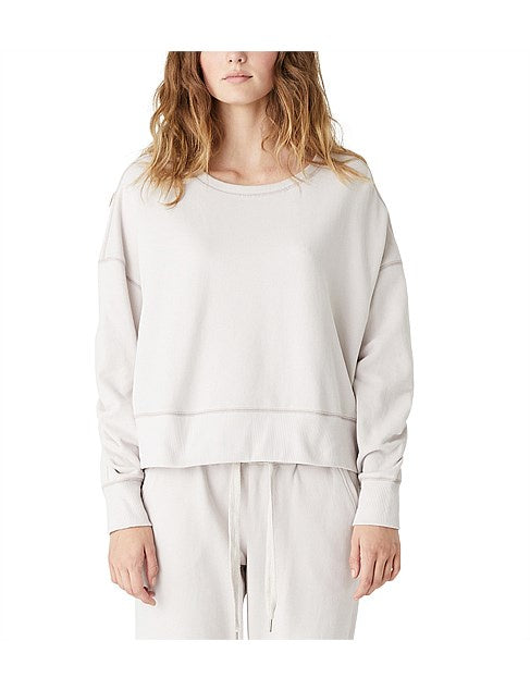 Lana Crop Sweat- Ecru
