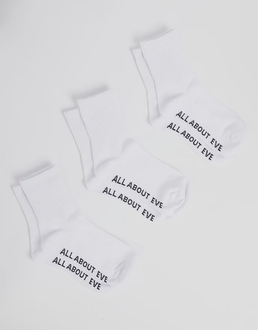AAE Ankle 3pk Sock- White