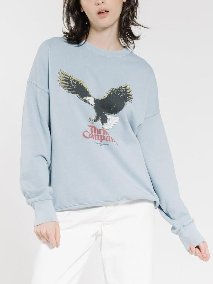 Rapture Slouch Crew- Steel Blue
