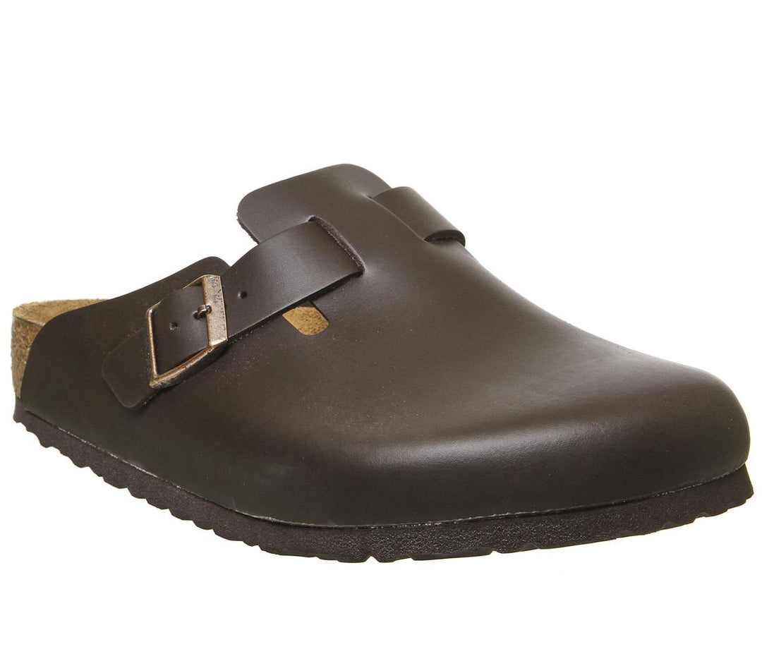 Birkenstock Boston Smooth Leather- Dark Brown Regular
