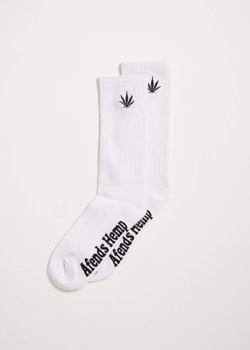 Happy Hemp Socks- White