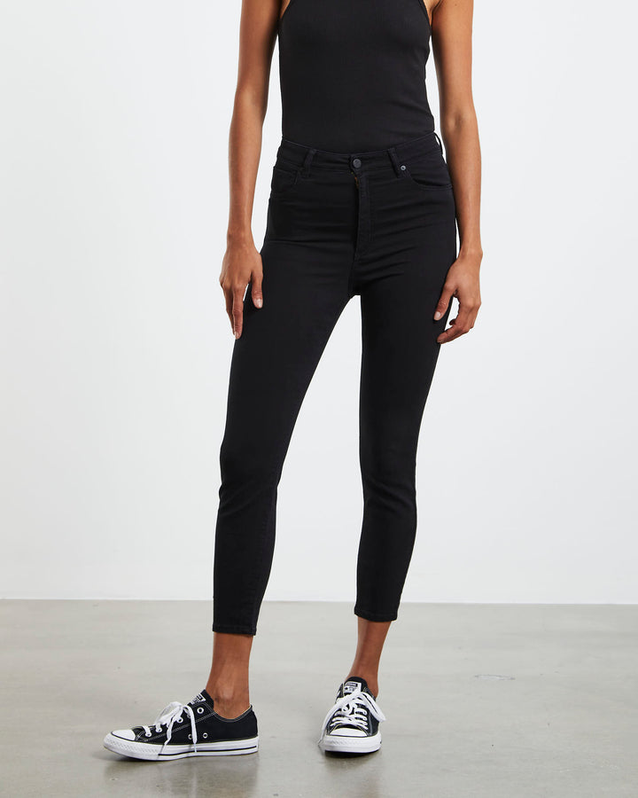 Abrand A High Skinny Ankle Basher Jean- Black Magic