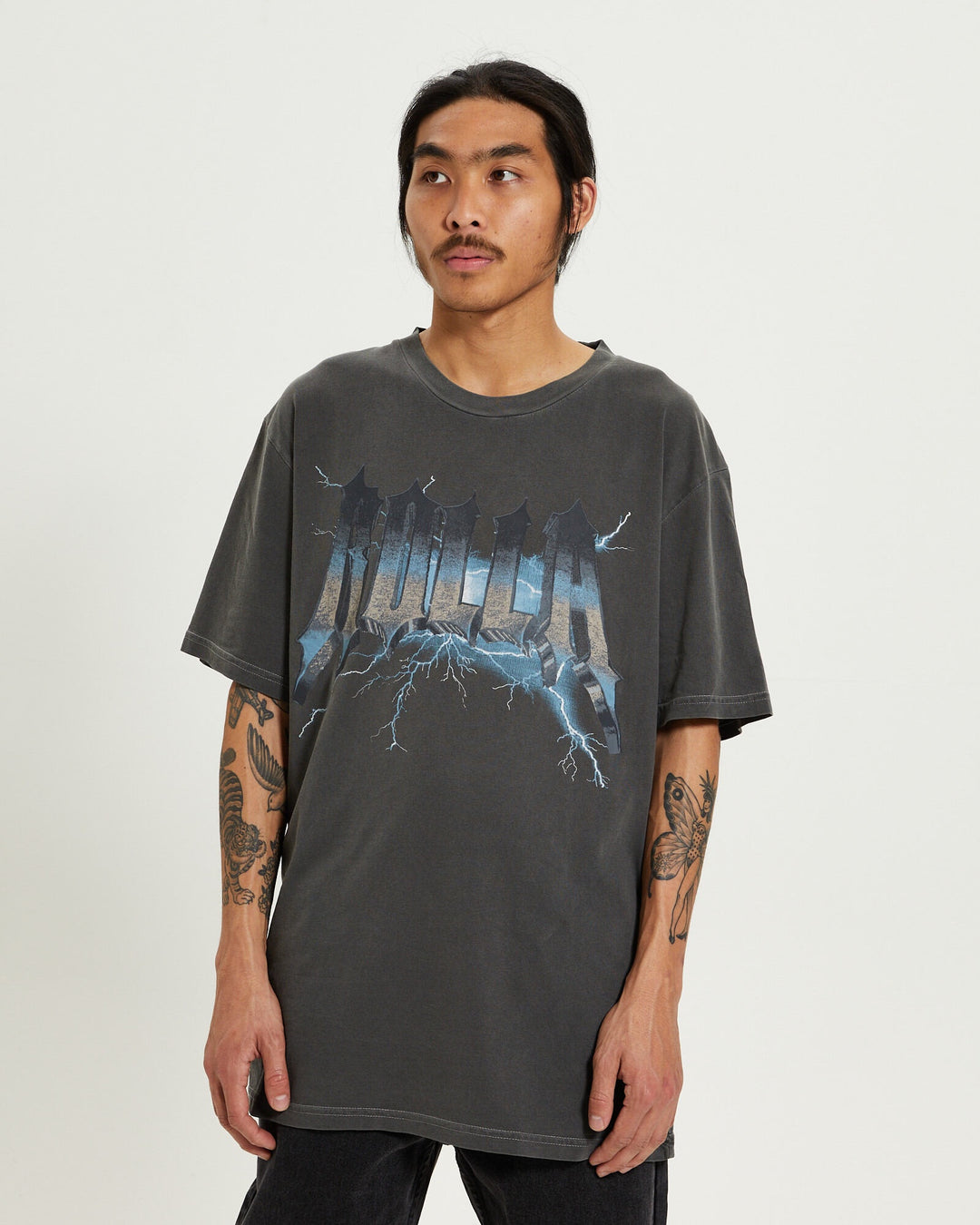 Rock N Rolla Tee - Washed Black