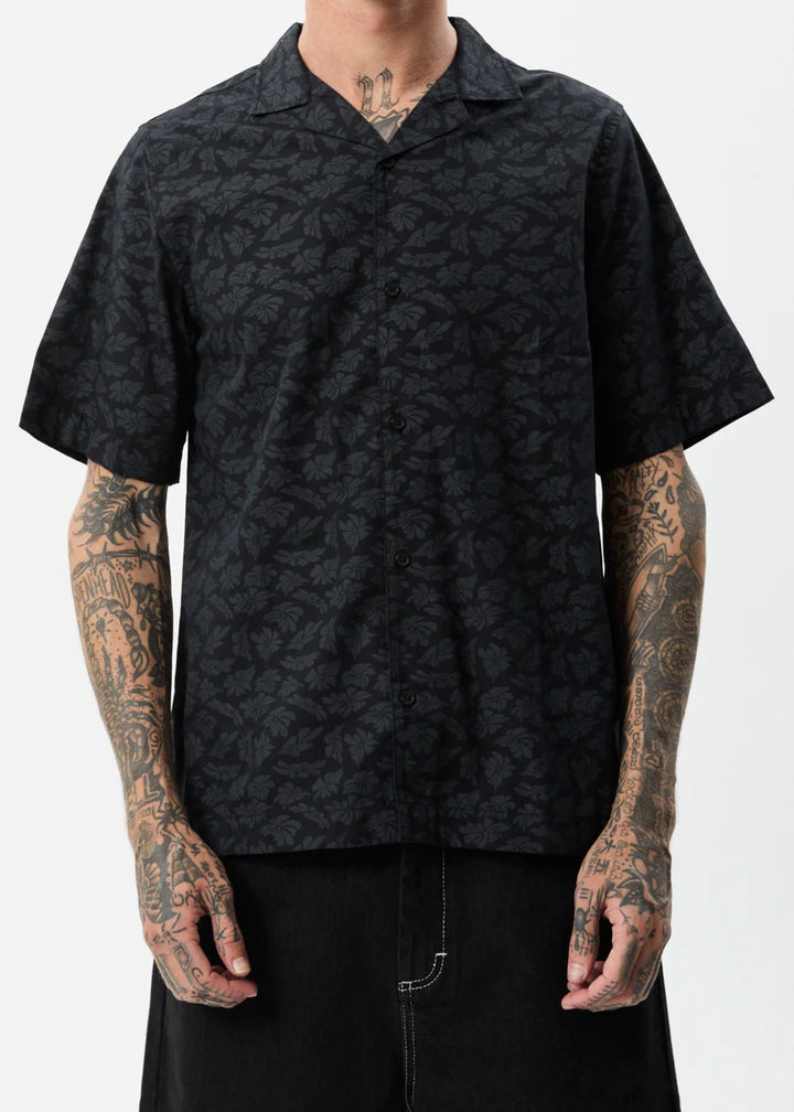 Underworld Cuban Short Sleeve Shirt- Black