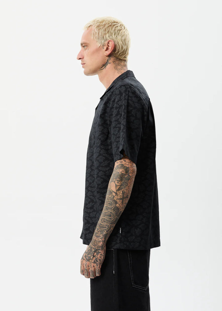 Underworld Cuban Short Sleeve Shirt- Black